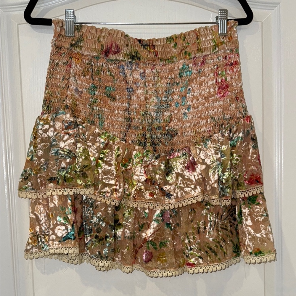 Hemant and Nandita Floral Ruffle Skirt - Multicolor